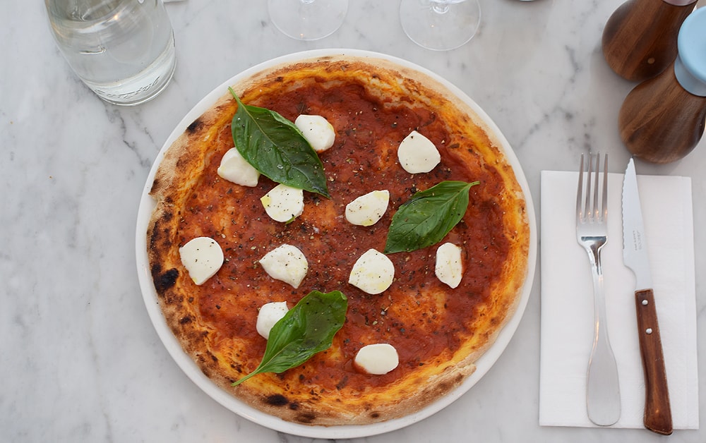 Pizza sans gluten chez Gemini restaurant