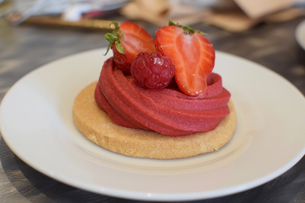 pâtisserie sans gluten et vegan à la fraise